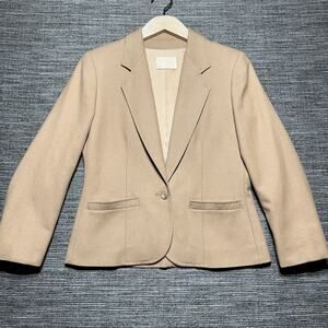 Pendleton Blazer Women's 6 Brown Camel Tan 1-Button Virgin Wool USA